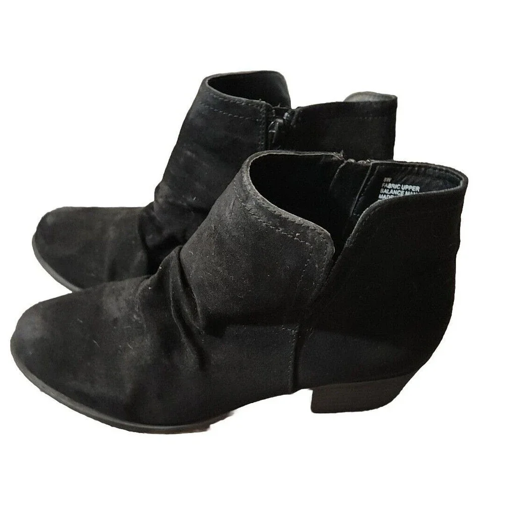 LANE BRYANT Plus Size Wide Width Faux Suede Ankle Booties Shoes Womens Size 8‎ W